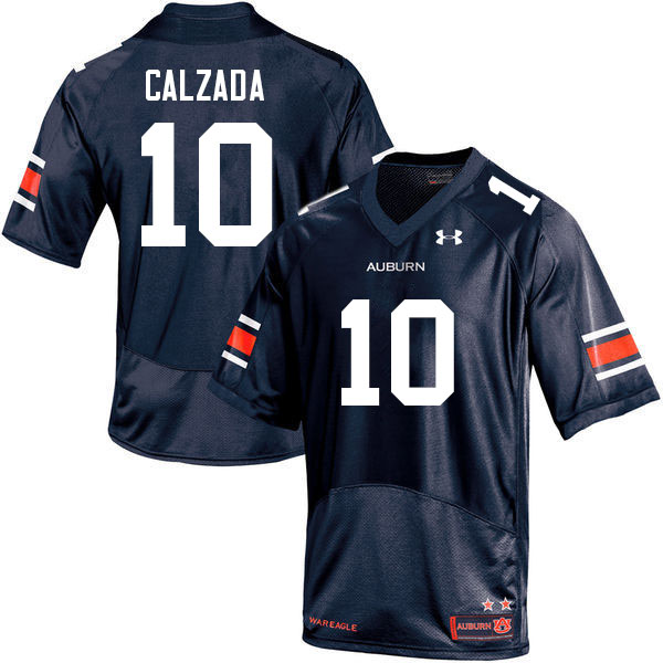 Auburn Tigers Men's Zach Calzada #10 Navy Under Armour Stitched College 2022 NCAA Authentic Football Jersey DCC4574DP